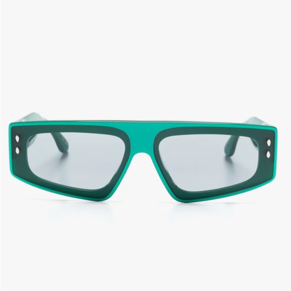 Isabel Marant Green Flat Top Sunglasses - Picture 2 of 4